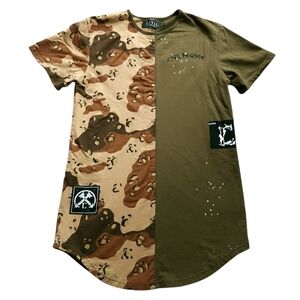 Civil Regime Camo Half Tshirt sz M